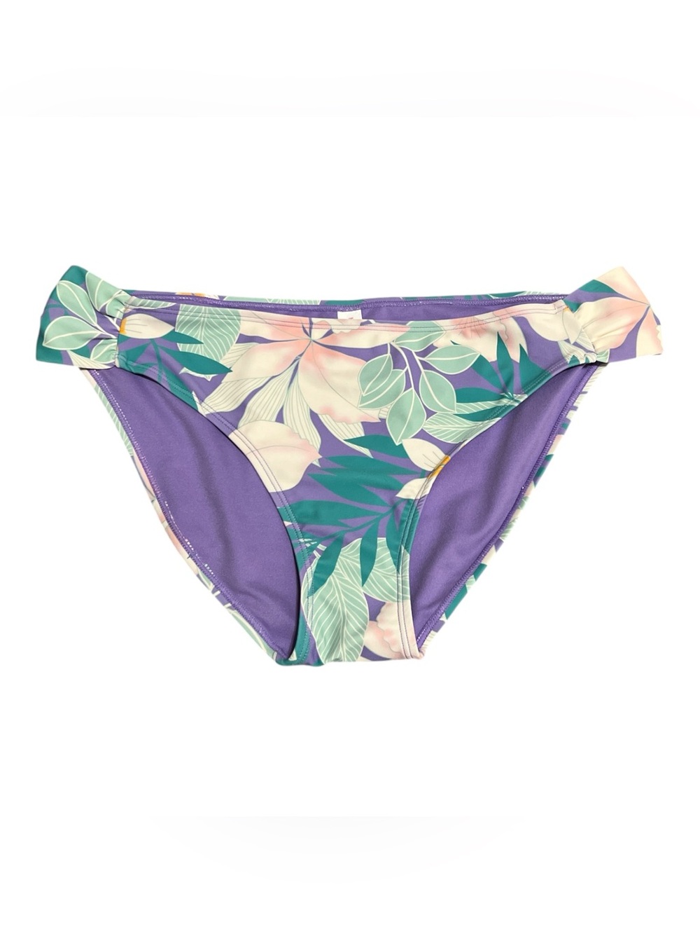 Ninety Purple Floral Print Bikini Bottoms